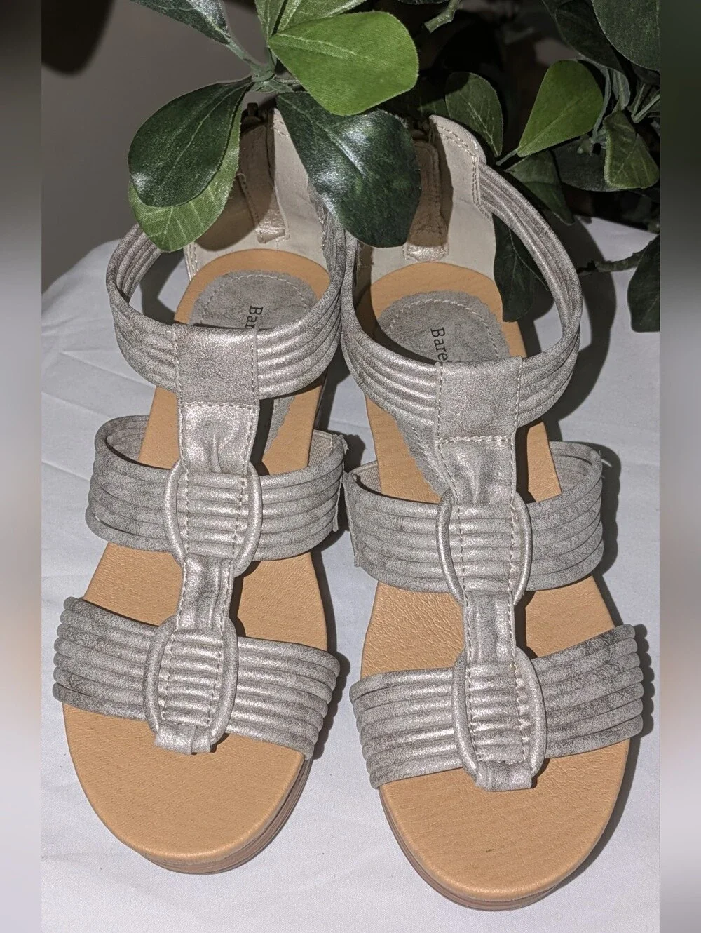 Baretraps Wedge Sandals — Metallic Silver